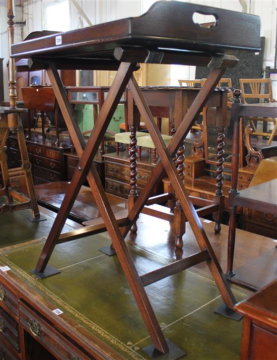 Mahogany butlers tray and stand